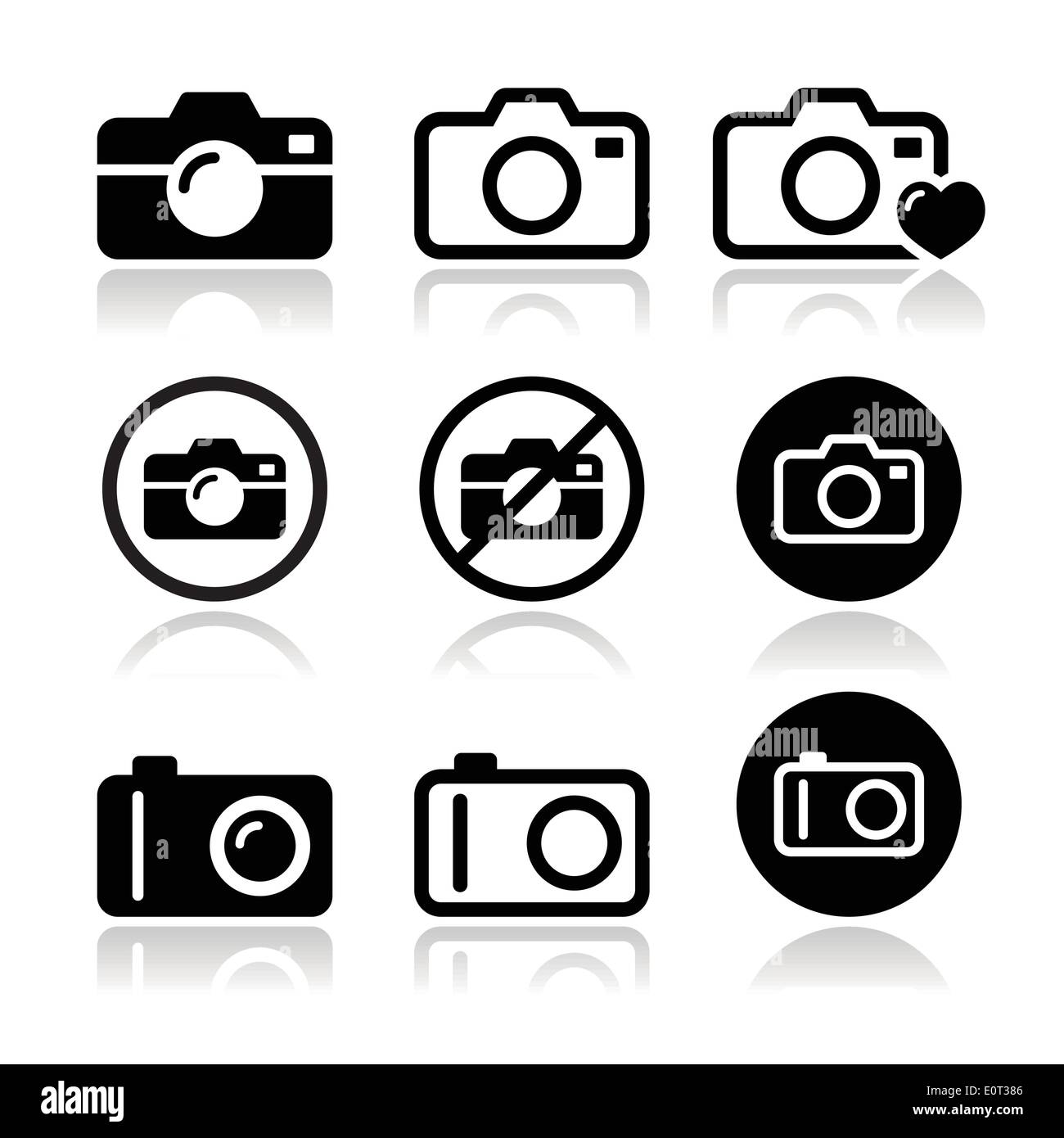 Appareil photo vector icons set Illustration de Vecteur