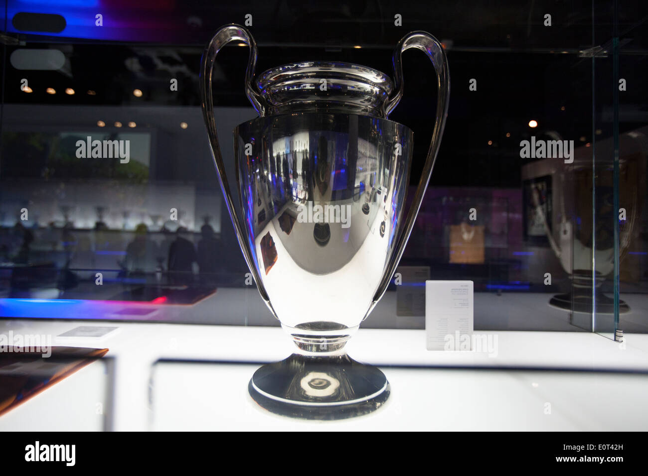 Coupe de ligue de champion FC. Barcelone a gagné dans son musée Banque D'Images