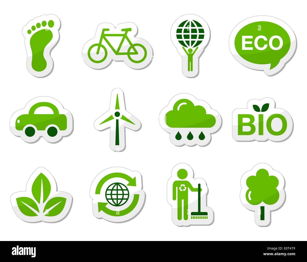 Eco green recycling sign Illustration de Vecteur