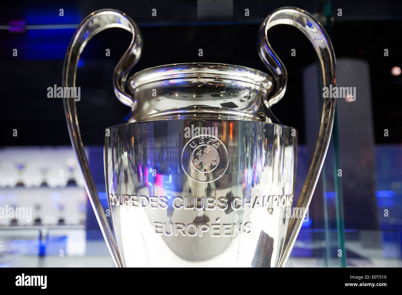 Coupe de ligue de champion FC. Barcelone a gagné dans son musée Banque D'Images