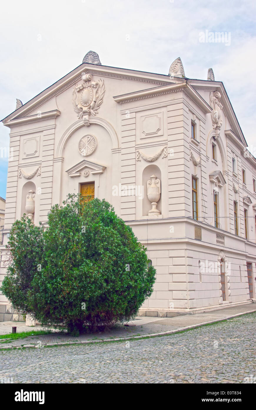 Détails de l'architecture du bâtiment dans la région de Iasi, Roumanie Banque D'Images