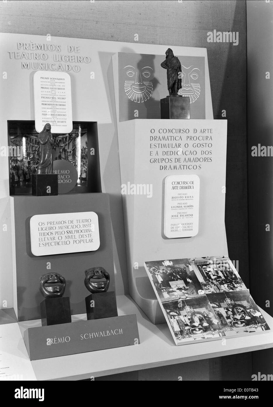 L’exposition « 14 Anos de Política do Espírito » de 1948 à Lisbonne s’est concentrée sur les thèmes politiques et culturels de l’époque. Il a présenté des œuvres liées au climat politique et au discours intellectuel du Portugal sous le régime de l'Estado Novo, reflétant les perspectives idéologiques de l'époque. Banque D'Images