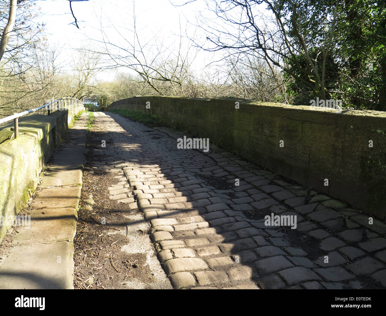 L'ancien pont sur la rivière Aire à Calverley, Leeds, Yorkshire Banque D'Images