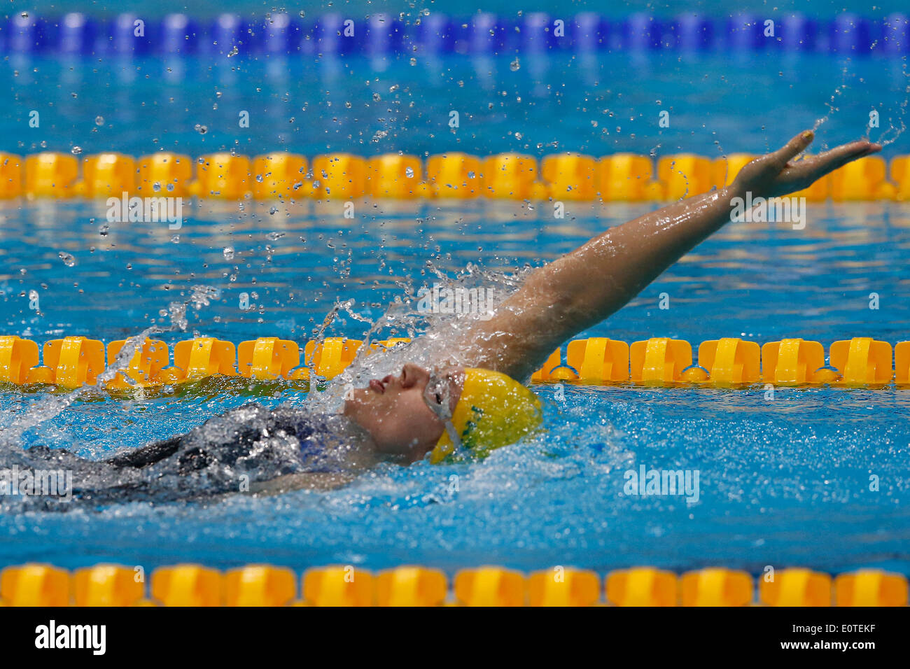 Jacqueline Freney d'Australie sur son chemin pour gagner l'or au cours de la women's 200m IM - SM7 session natation finale concours tenu au Centre aquatique pendant les Jeux Paralympiques de Londres 2012 à Londres, Grande-Bretagne, 02 septembre 2012. Banque D'Images