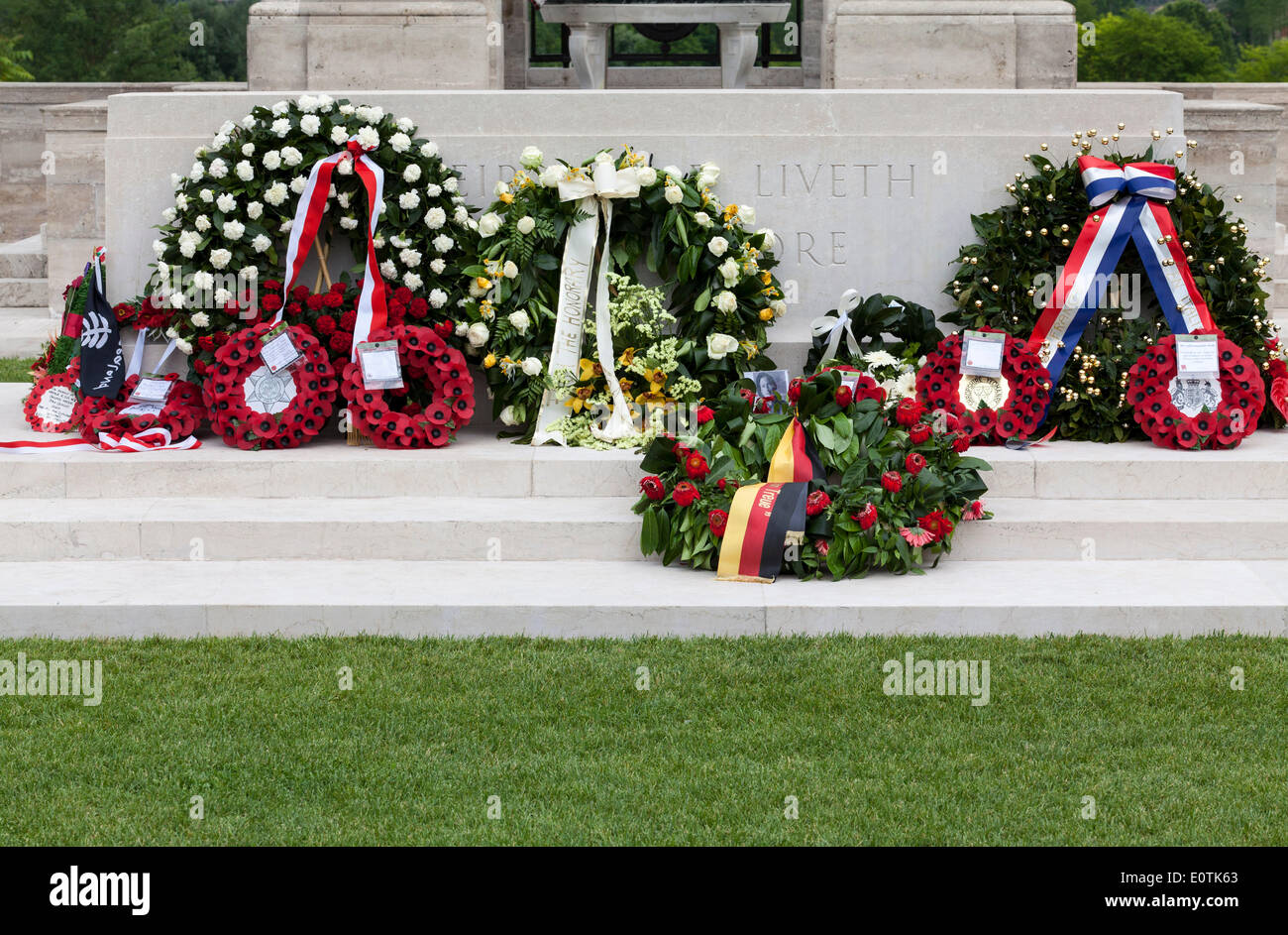 Cassino, Italie. 19 mai 2014. 70e anniversaire de la fin de la bataille de Cassino , Cimetière de guerre du Commonwealth, Cassino, Italie. 19/05/14 Crédit : Stephen Bisgrove/Alamy Live News Banque D'Images