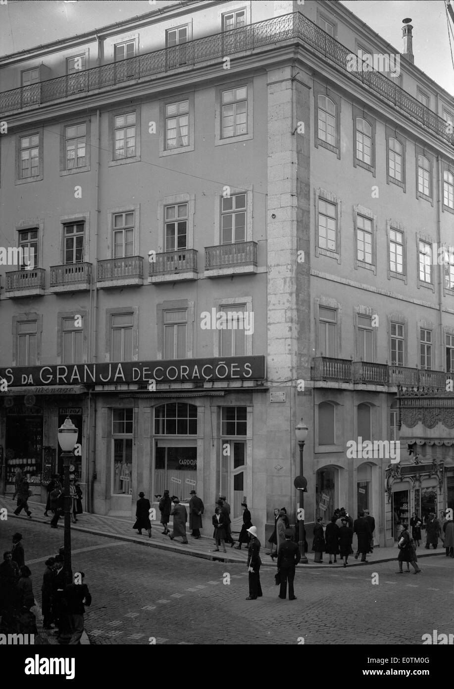 Rua Garret, Lisboa, Portugal Banque D'Images