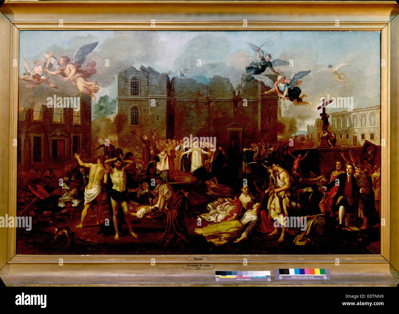 L'exposition Terramoto de Lisboa au Museu Nacional de Arte Antiga à Lisbonne explore l'impact du tremblement de terre de 1755 sur l'art et l'histoire portugais, mettant en évidence des artefacts et des œuvres d'art de cette période. Banque D'Images