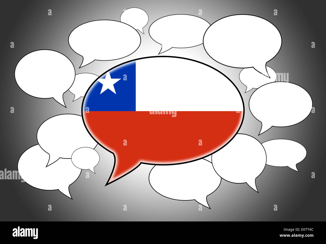 Bulles de concept - le drapeau du Chili Banque D'Images