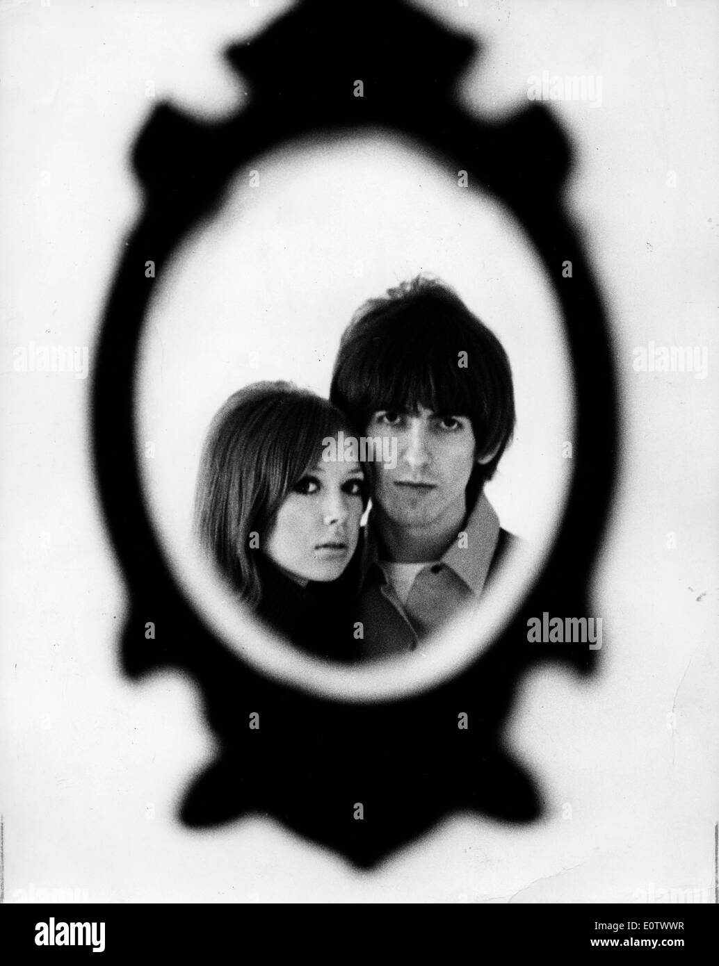 Portrait de Beatle George Harrison et Pattie Boyd Banque D'Images