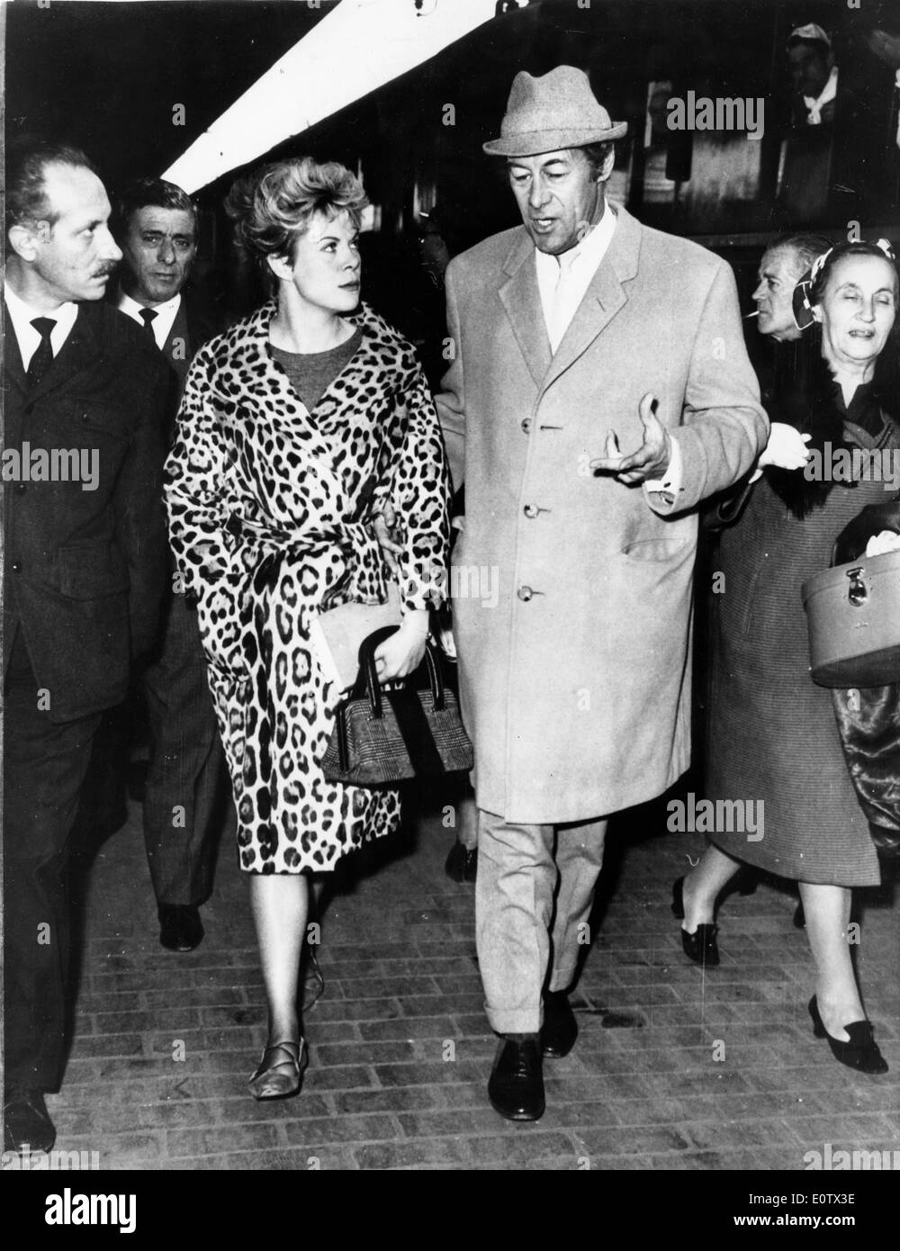 Rex Harrison acteur avec femme Rachel Roberts Banque D'Images