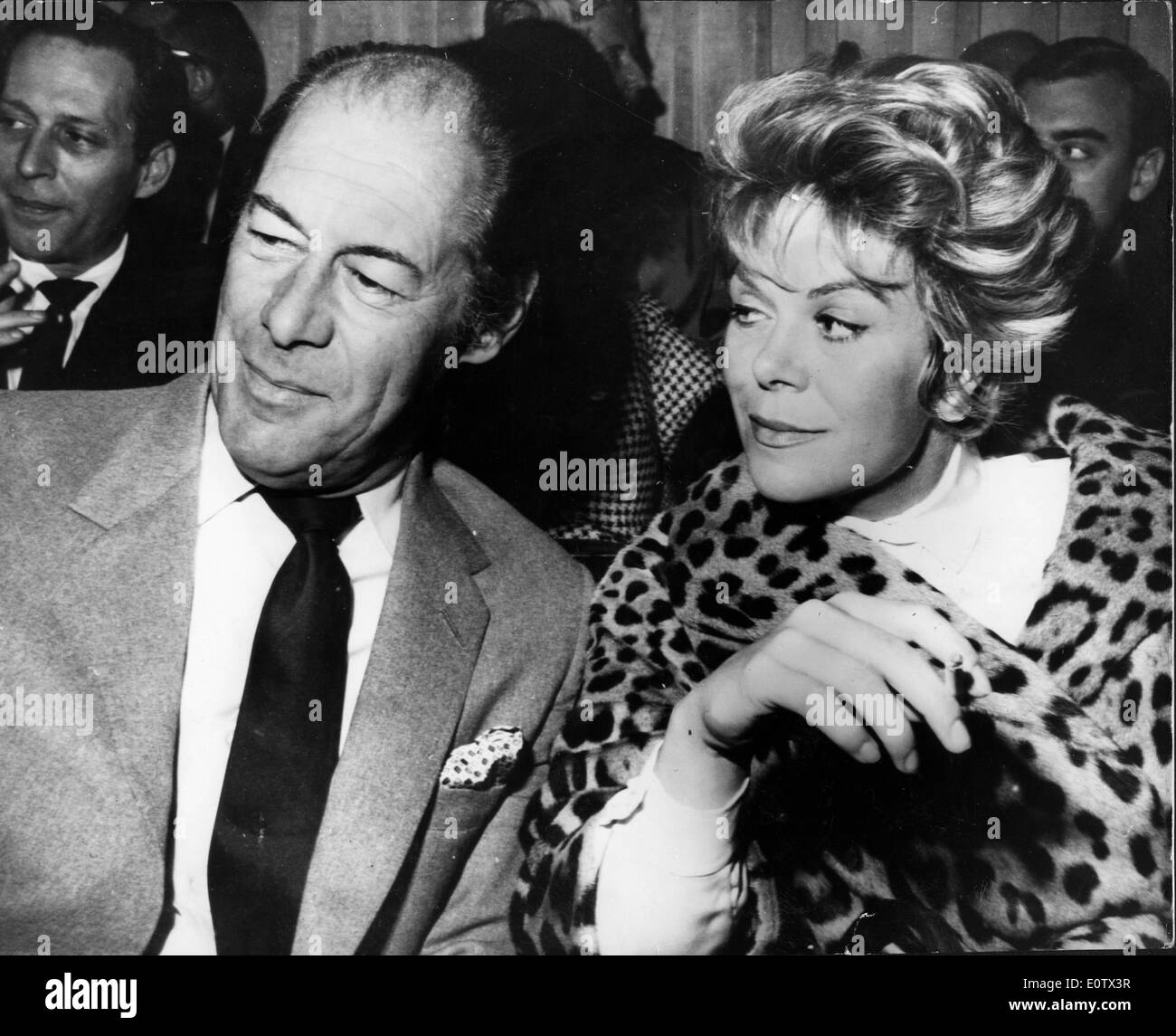 Rex Harrison Acteurs et Rachel Roberts au théâtre Banque D'Images