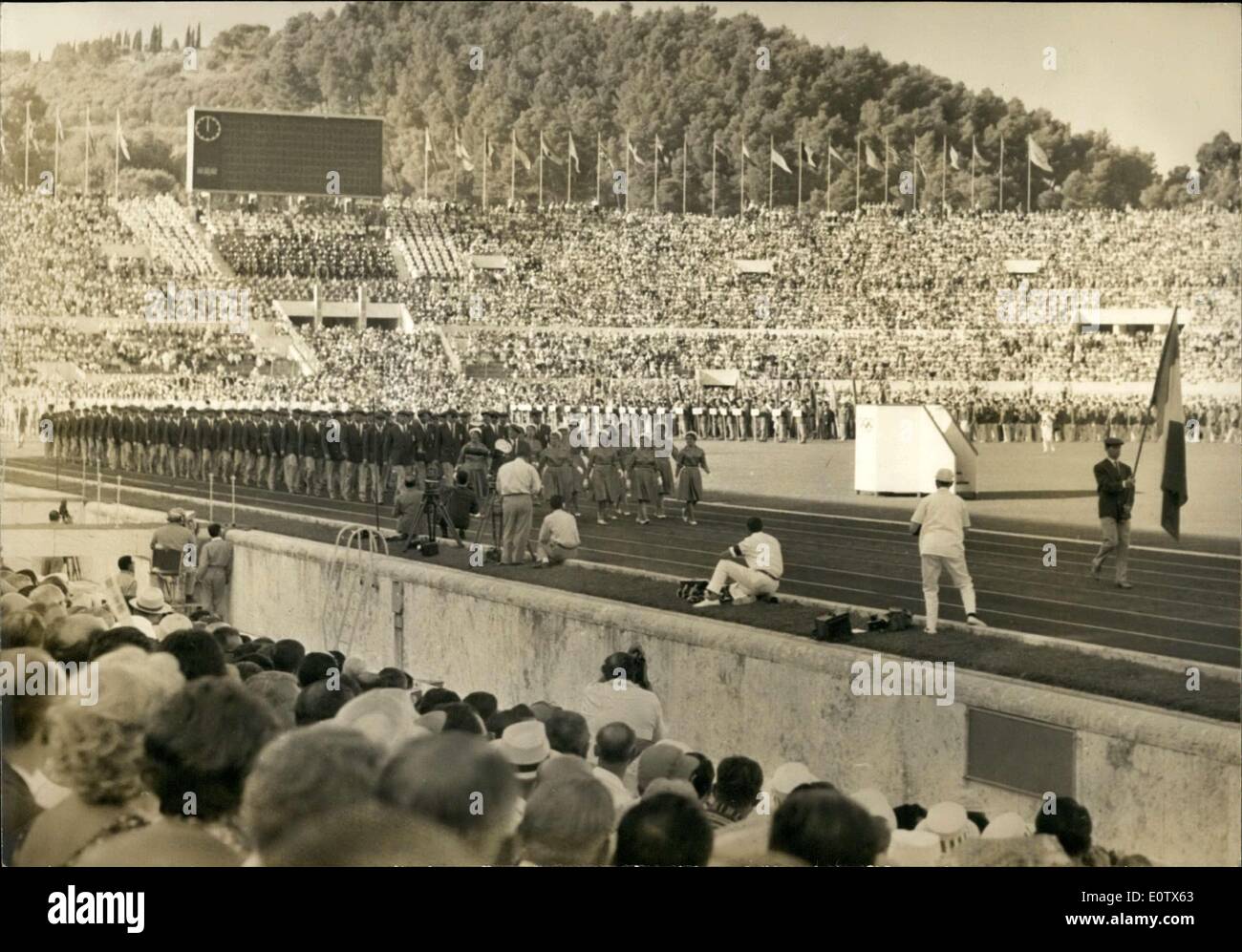 25 août 1960 - Cérémonie d'ouverture des Jeux Olympiques de Rome Banque D'Images
