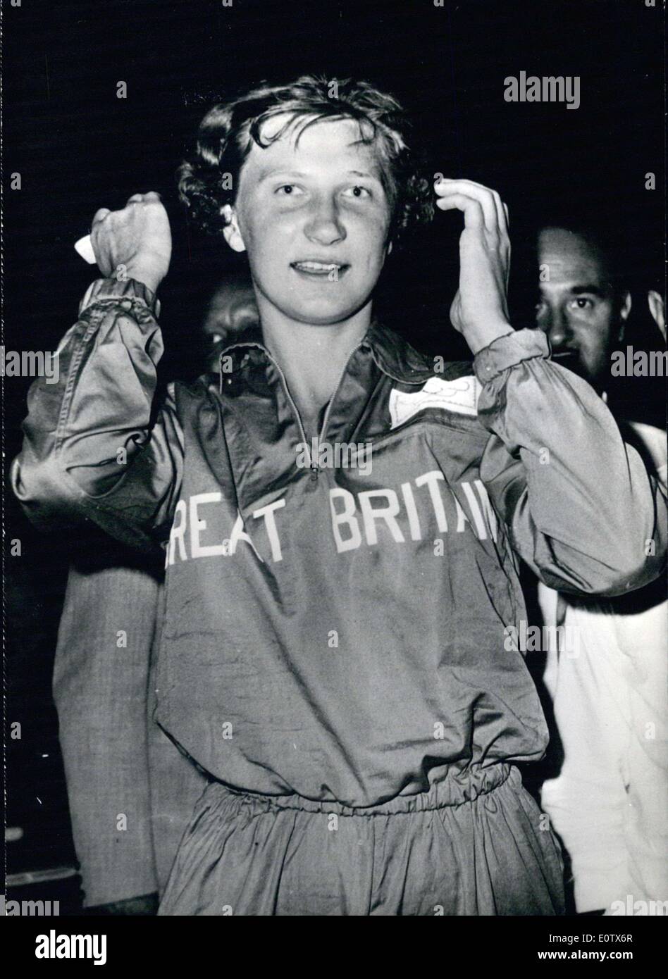 28 août 1960 - Anita Lonsborough gagne aux Jeux Olympiques à Rome Banque D'Images