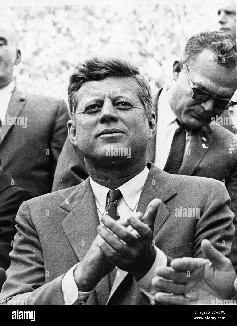Le président John F. Kennedy Columbus day event montres Banque D'Images