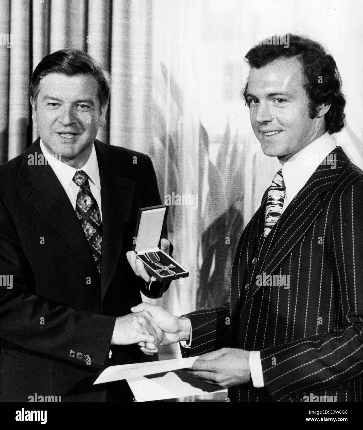Franz Beckenbauer recevoir un prix Banque D'Images