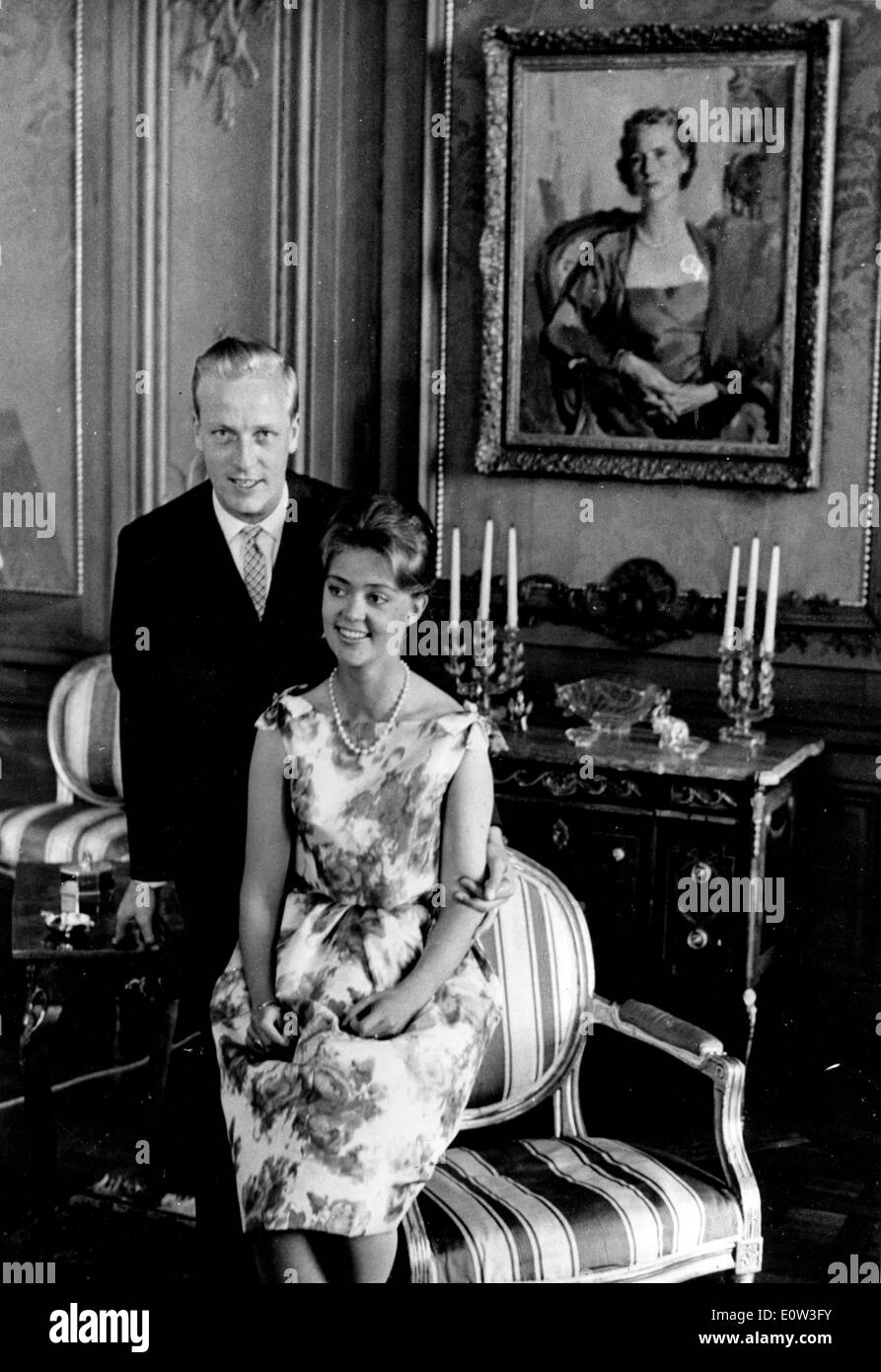 La princesse Birgitta et son époux, le Prince Johann Georg au Palais Royal Banque D'Images