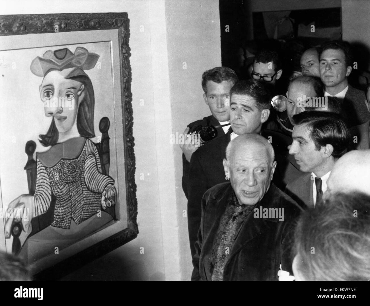 Artiste Pablo Picasso à sa galerie d'art sur son 80ème anniversaire Banque D'Images
