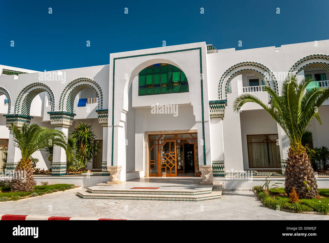 En face d'un tunisien à l'hôtel Jour Sunnt Banque D'Images