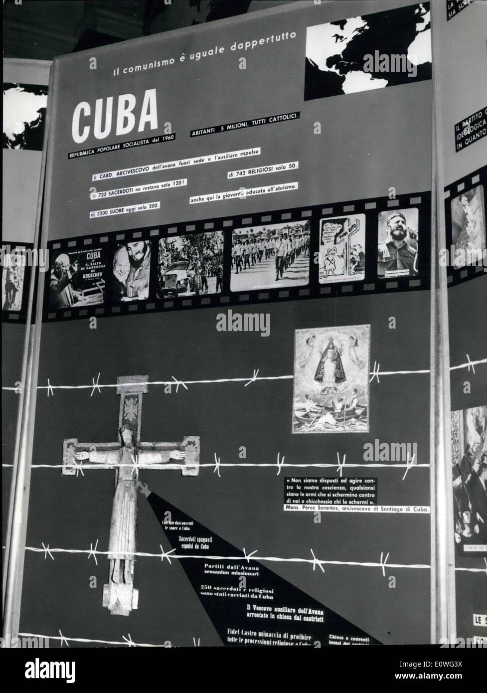 Novembre 11, 1962 - Rome, novembre 1962. Est ouvert au public à Rome une très intéressante exposition intitulée l'Église du Silence , dont les images et l'écriture de document l'oppression contre l'Église catholique sous le parti communiste dans les pays de l'curtainÃ Banque D'Images