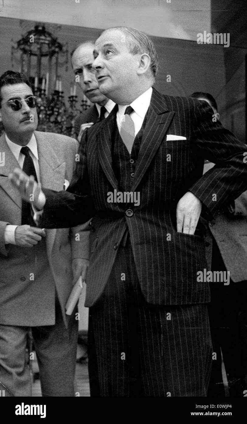 Mar 20, 1963 ; Paris, France ; homme politique français Georges BIDAULT. Banque D'Images
