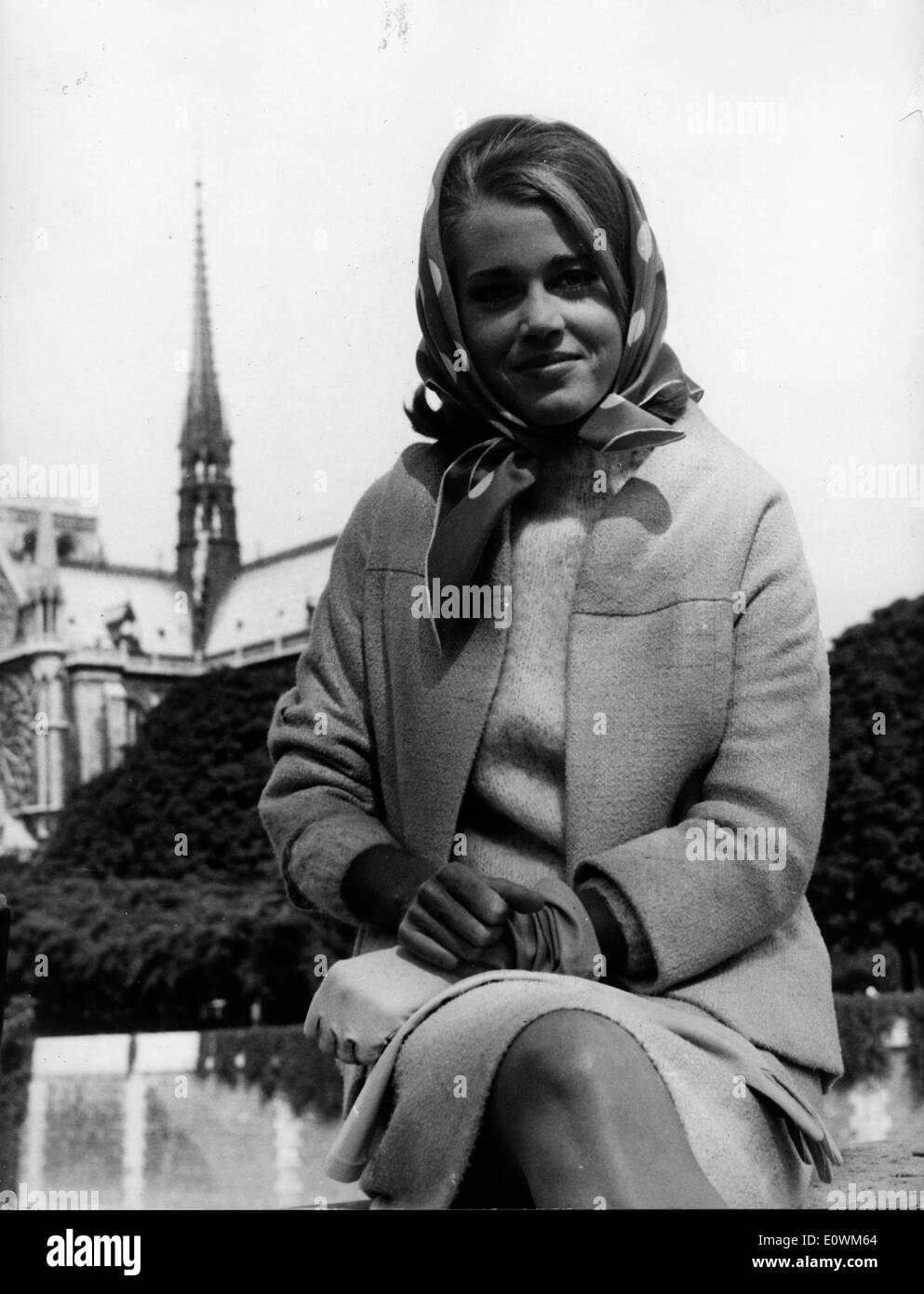 L'actrice Jane Fonda à Paris au cinéma un film Banque D'Images