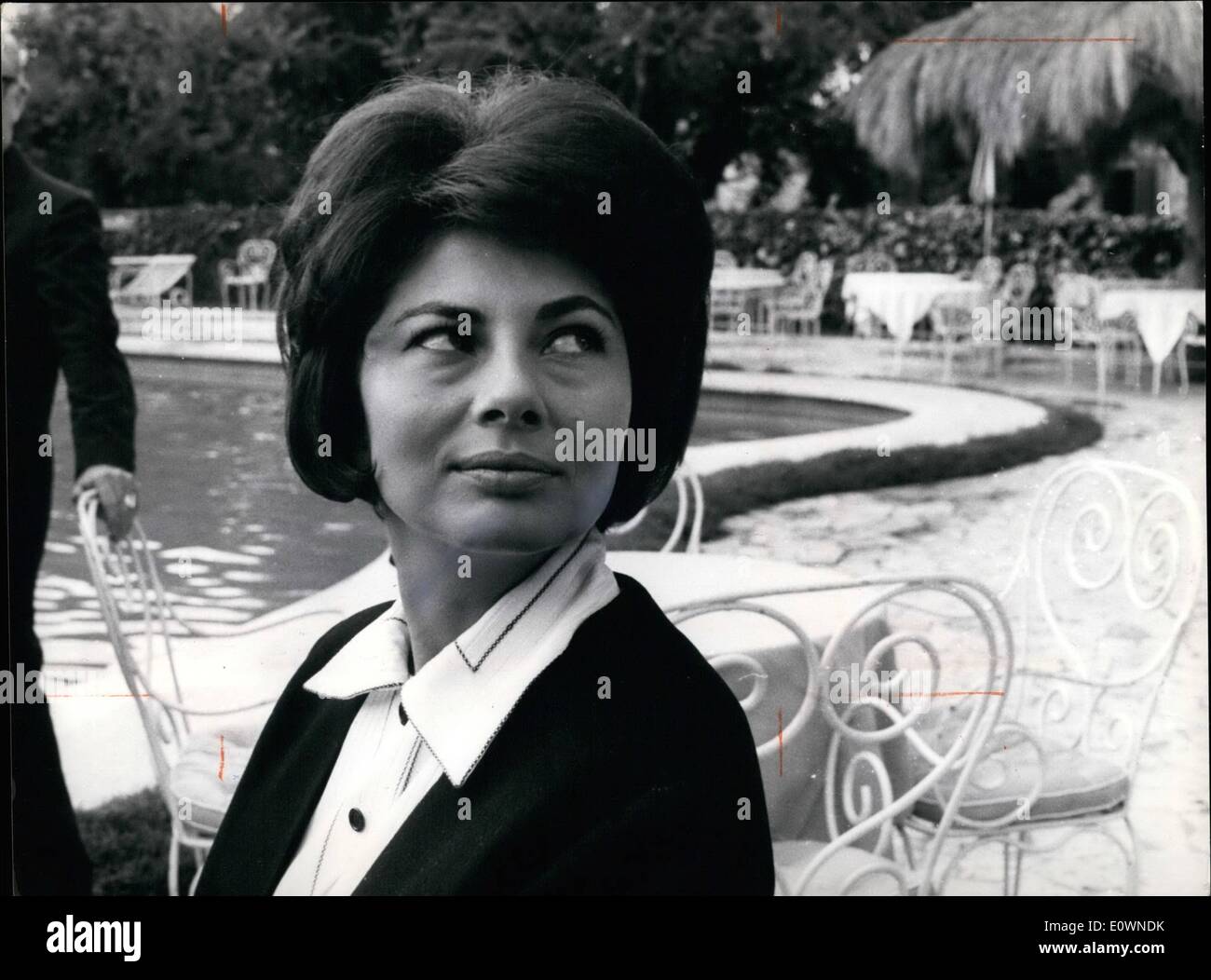 10 octobre 1963 - Princesse iranienne est Sorayr dans un hôtel à Grottaferrata, Rome, l'oreille lorsqu'elle étudie trois sujets que producteur italien de Laurantis Din a yeleded à elle. pour choisir celle qui aime plus de trois. Savi Gentile Paterno. Banque D'Images