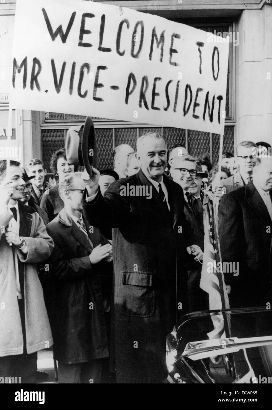 Le Président Lyndon B. Johnson visites Luxembourg Banque D'Images
