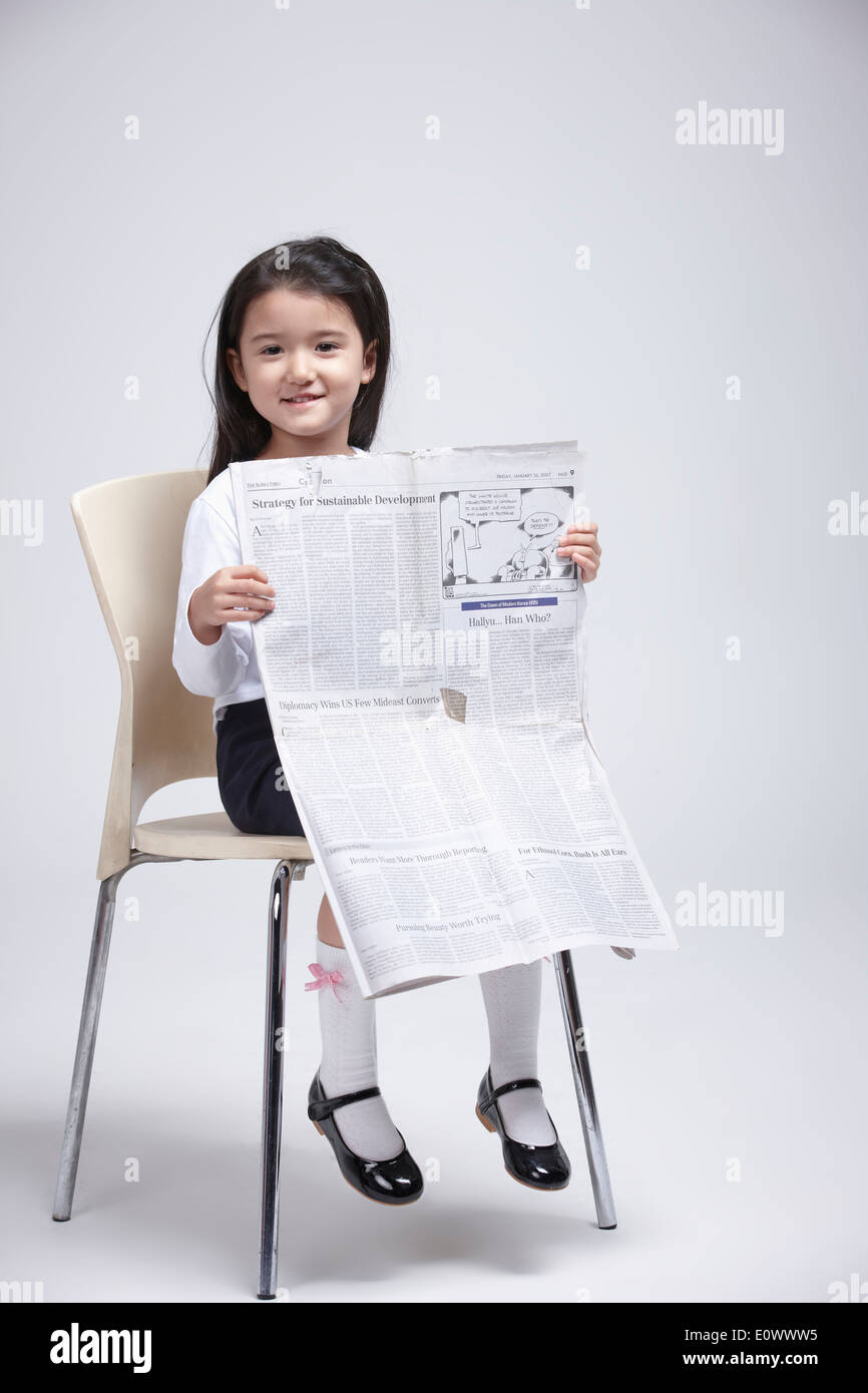 Lire le journal d'une fille Banque D'Images