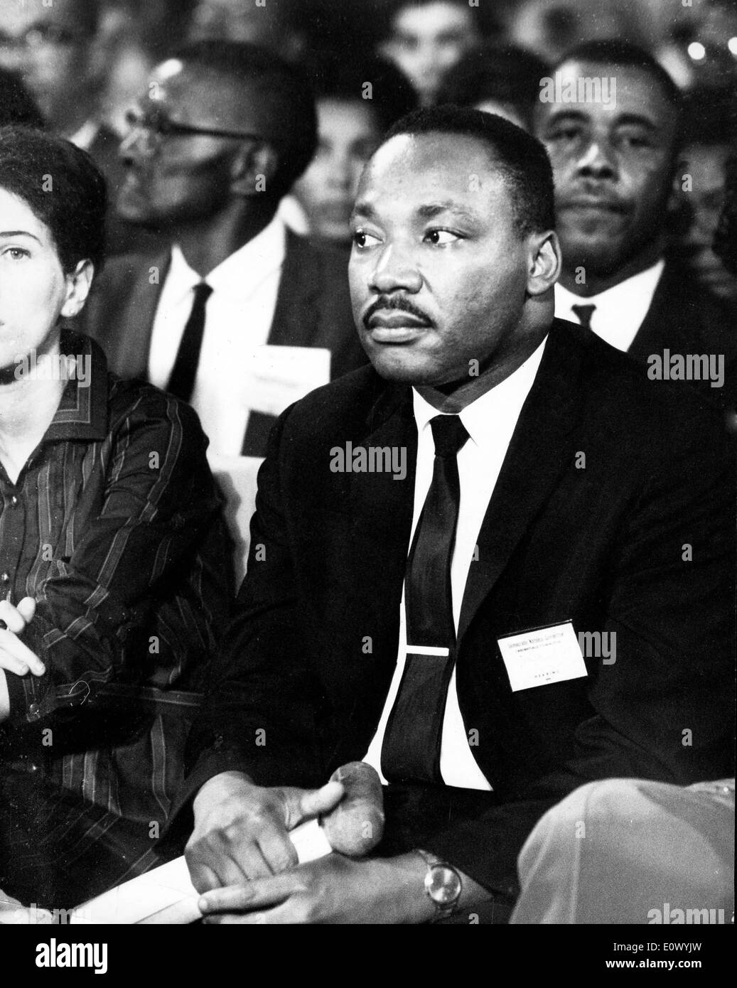 Martin Luther King Jr. à la Convention Nationale Démocratique Banque D'Images