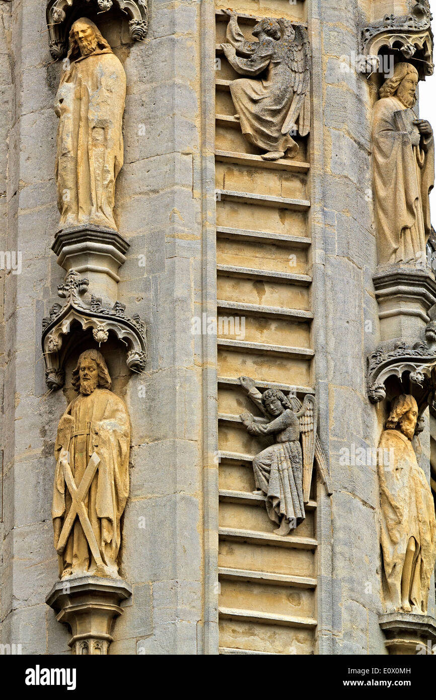 L'Abbaye de Bath Somerset au Royaume-Uni une partie de l'échelle de Jacob Banque D'Images