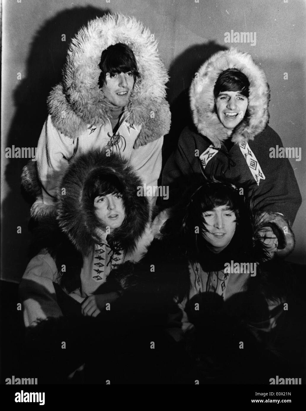 Les Beatles habillés en Esquimaux Banque D'Images