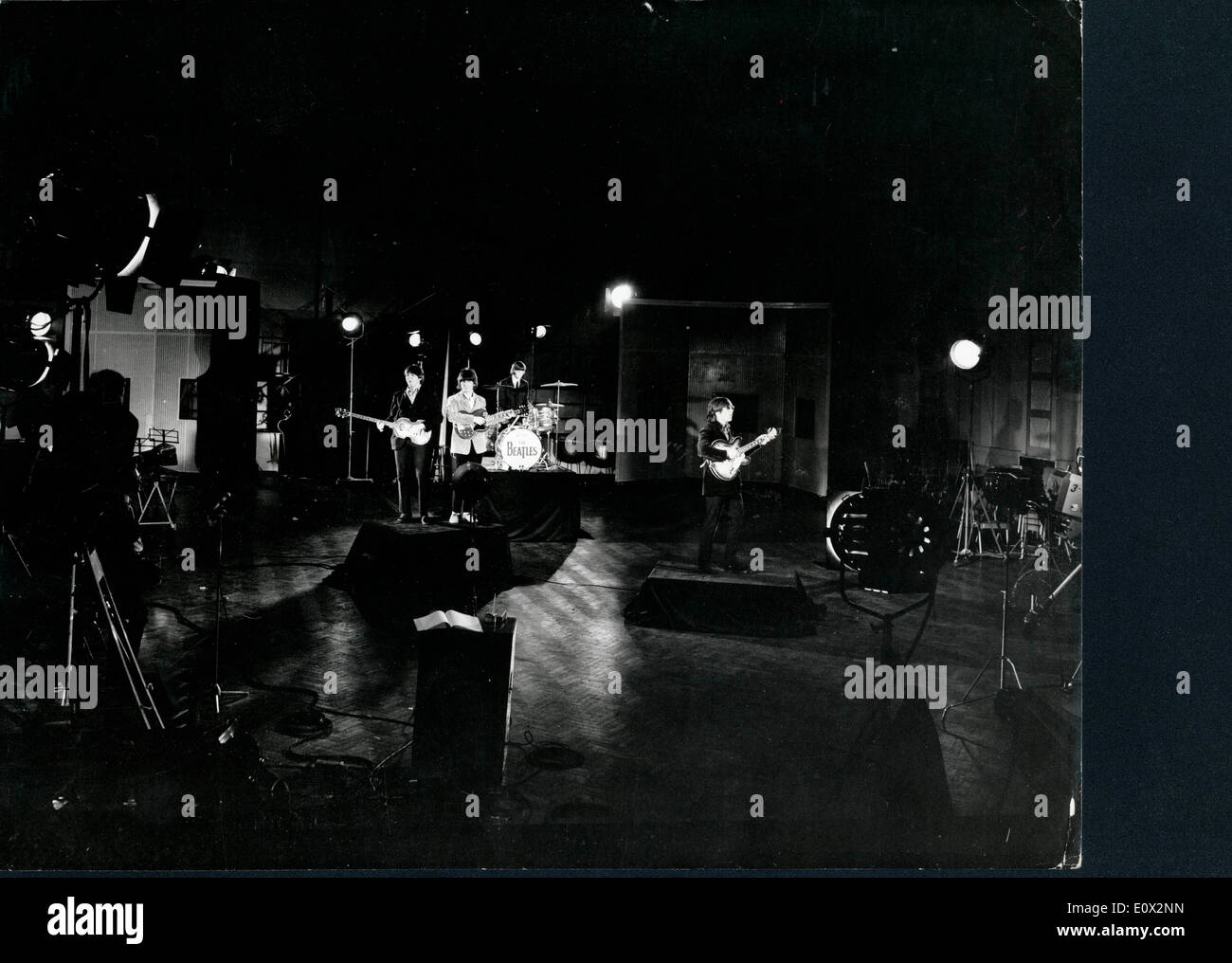 Les Beatles le tournage d'une vidéo de musique à EMI Studios Banque D'Images