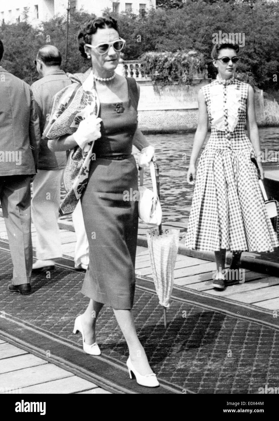 Socialite Wallis Simpson en vacances à Venise Banque D'Images