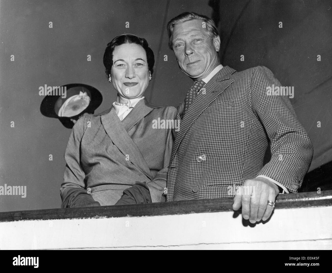 Duc et Duchesse de Windsor sur le "Queen Mary" Banque D'Images