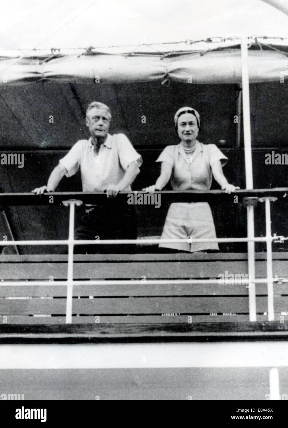 Duc et Duchesse de Windsor sur un yacht Banque D'Images