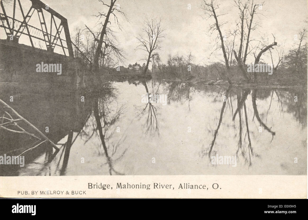 Pont, rivière Mahoning Banque D'Images