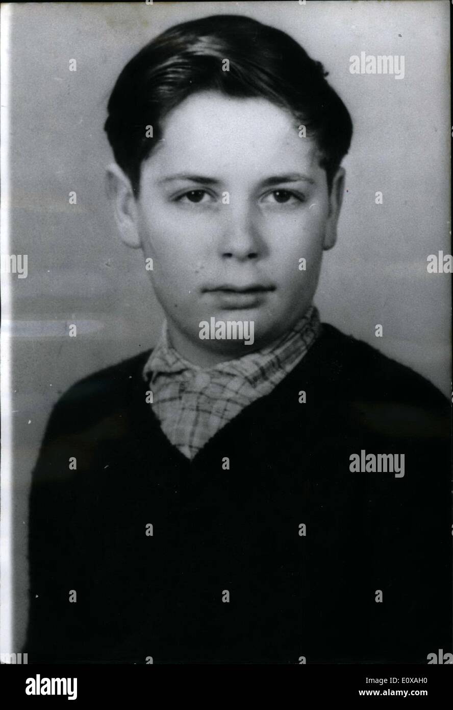 11 novembre 1965 - 15 ans Gunther Hauser qui a été assassiné dans les bois près de Schlierbach. US Banque D'Images