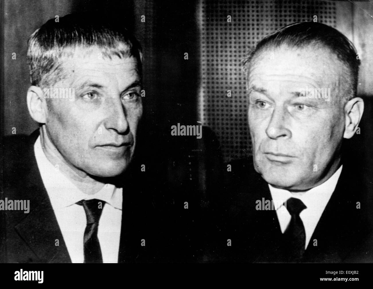 Wilhelm Zoepf et Dr. Wilhelm Harster pendant leur procès Banque D'Images