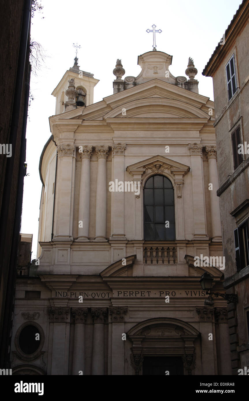 L'Italie. Rome. Saint Marie de la prière et de la mort. Via Giulia. reconstruite par Ferdinando Fuga (1699-1781) en 1733. Banque D'Images
