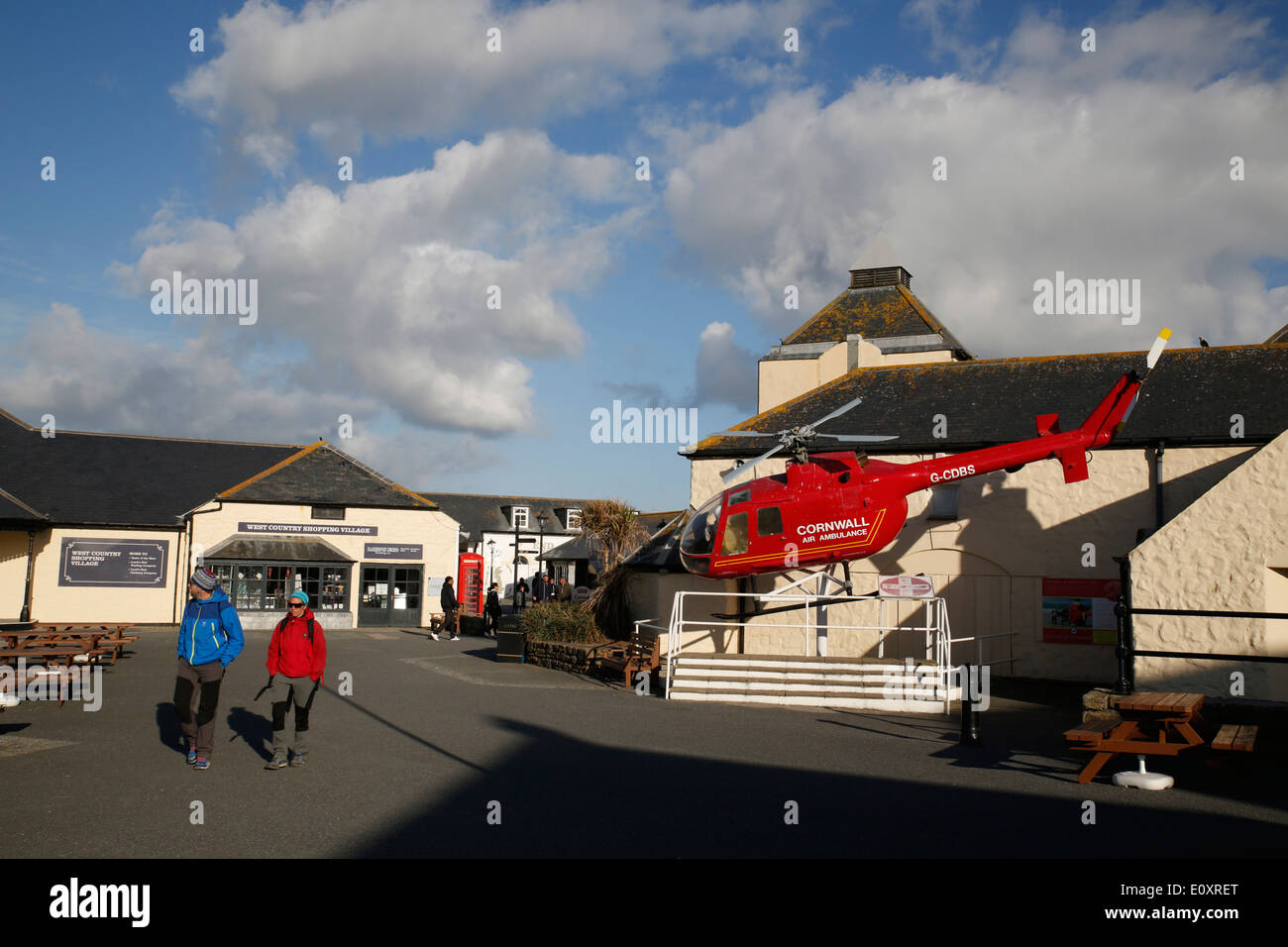 Land's End ; Syndicat ; complexe hélicoptère ; Cornwall, UK Banque D'Images