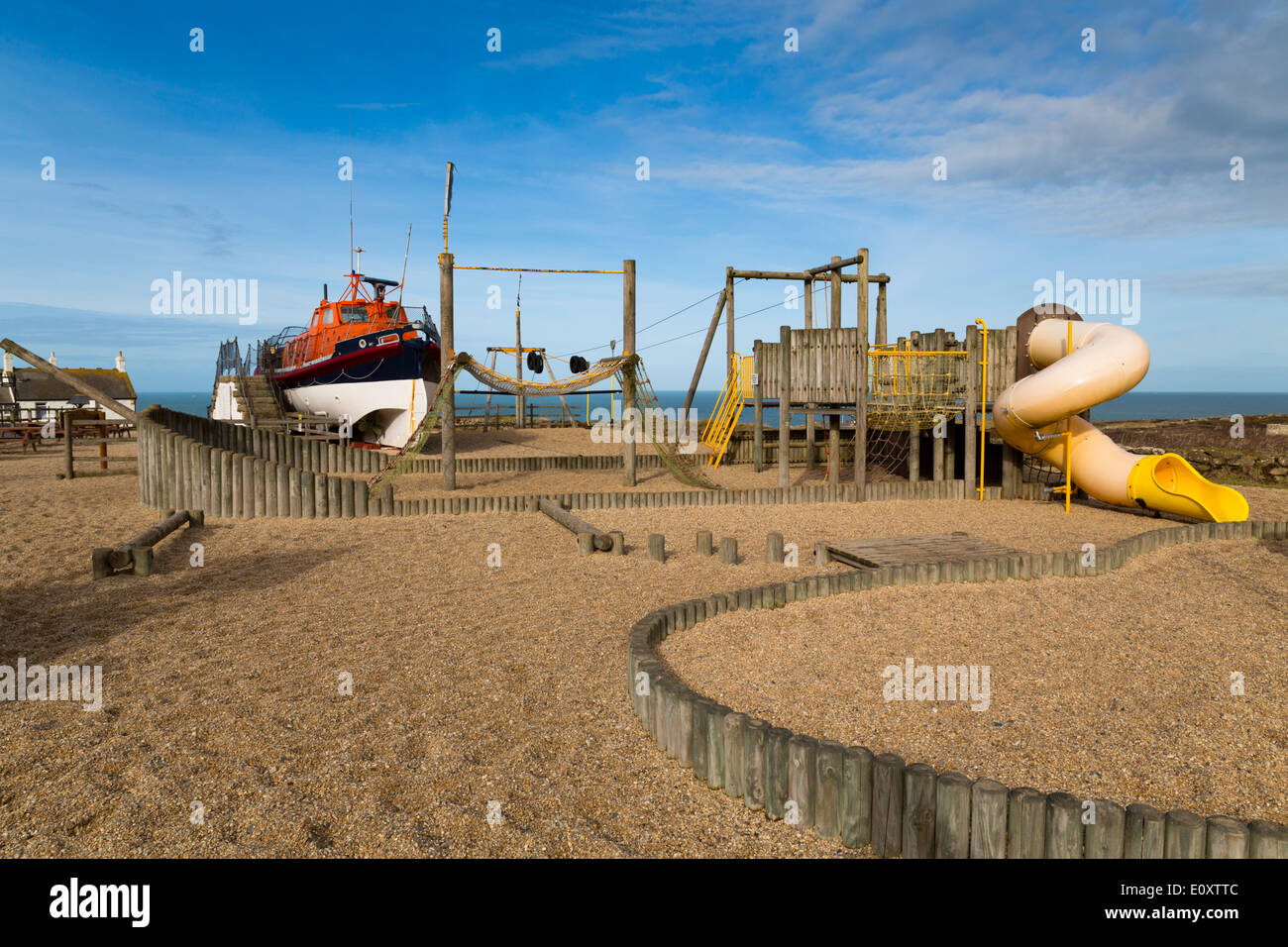 Land's End ; complexe ; aire de jeux pour enfants, Cornwall, UK Banque D'Images