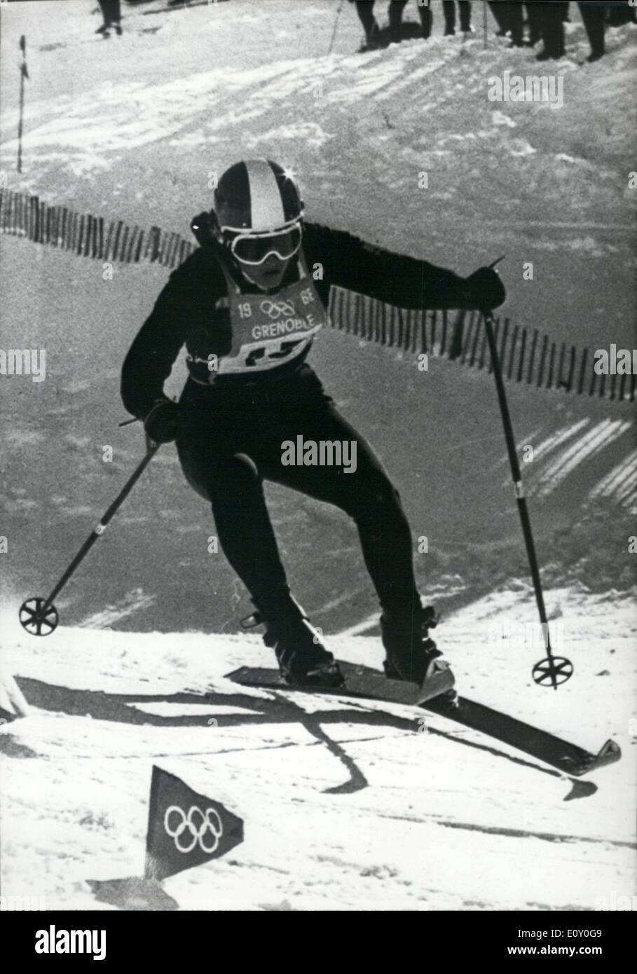 10 février 1968 - Jeux Olympiques Banque D'Images