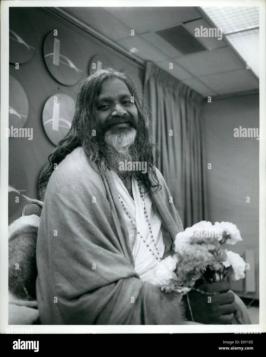 Mai 05, 1968 - Maharishi Mahesh Yogi, New York. Banque D'Images