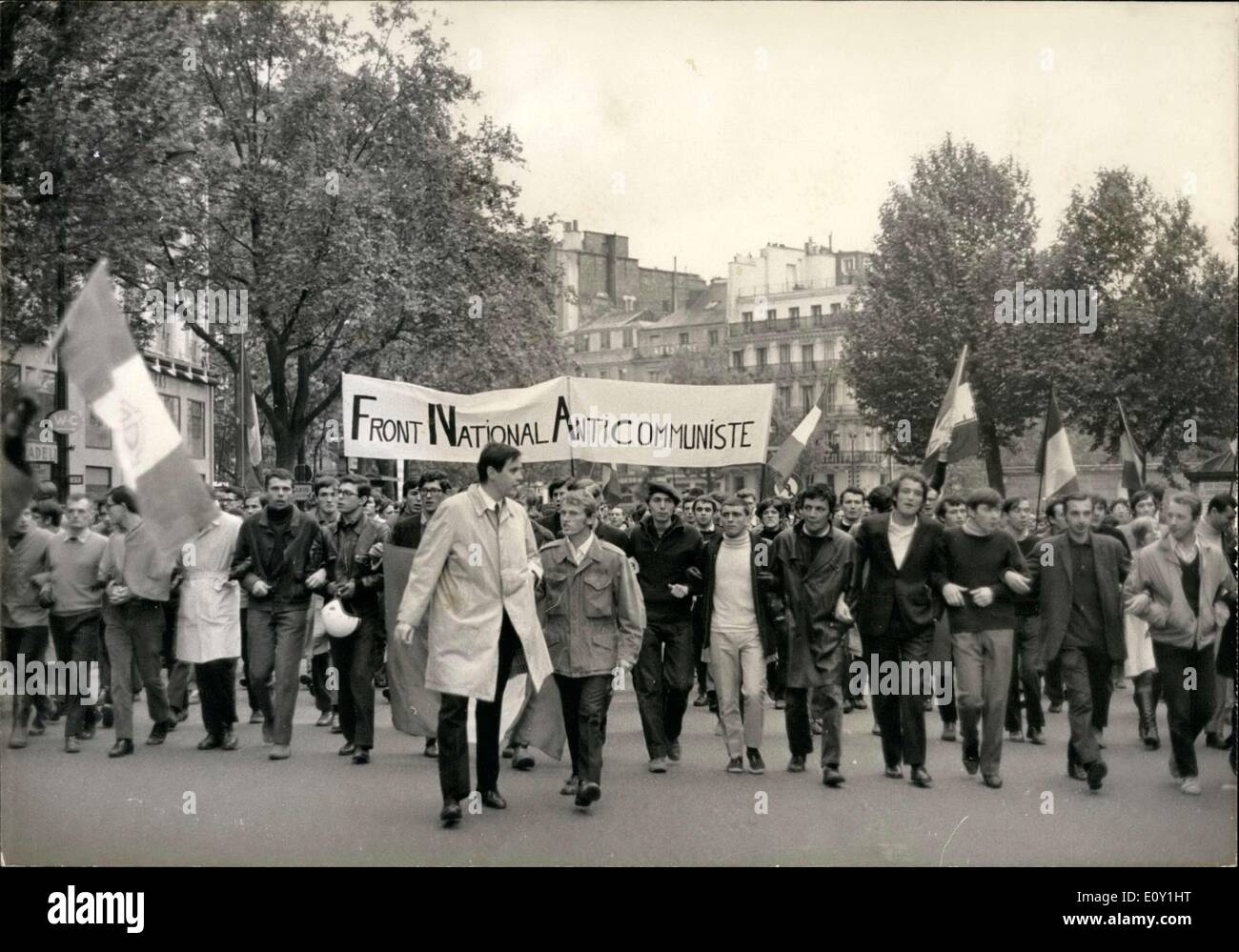 22 mai 1968 - Jean-Louis Tixier et le Colonel Thomaso Vigancourt Banque D'Images