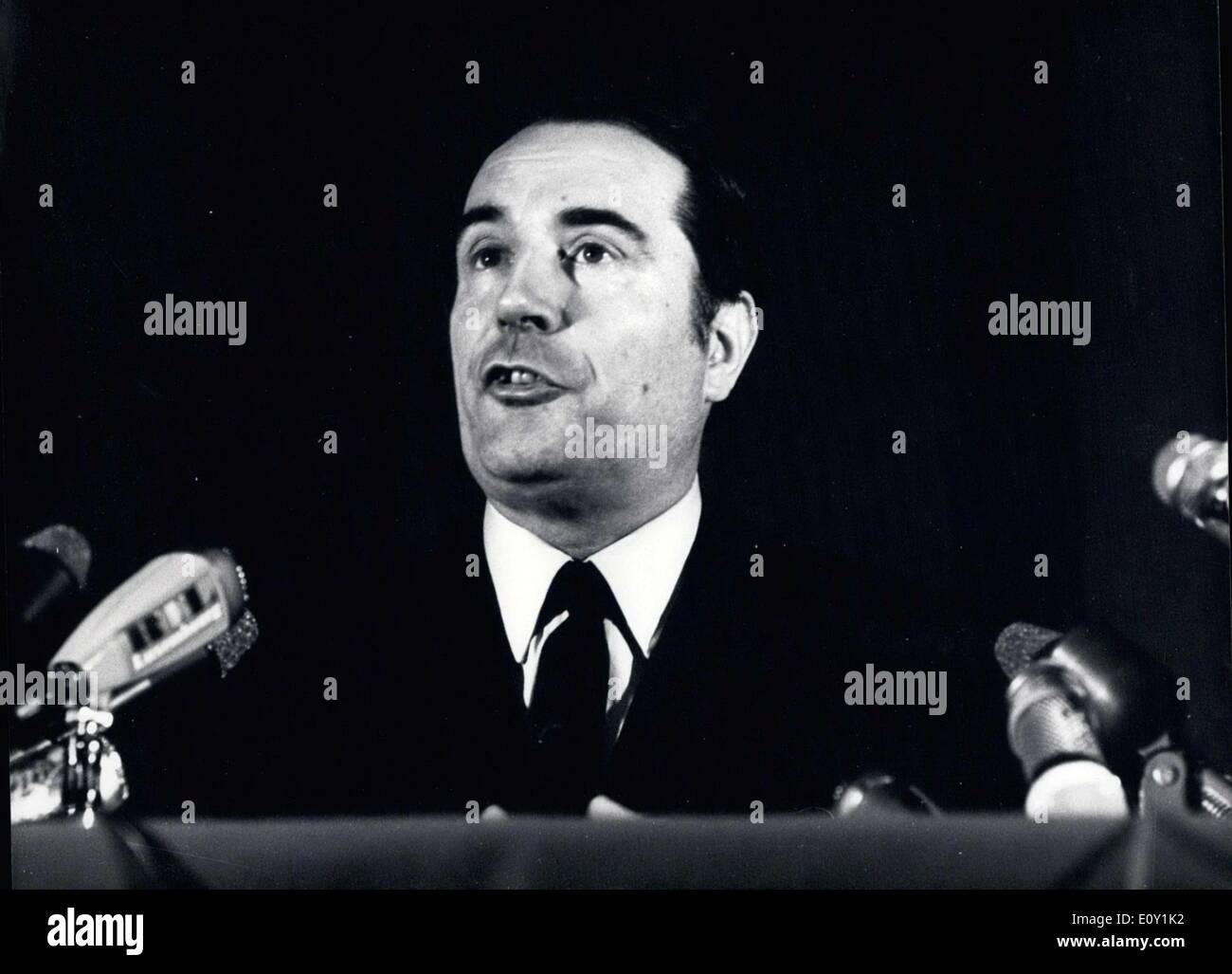 28 mai 1968 - Il a annoncé sa candidature à l'élection présidentielle de France. E Banque D'Images