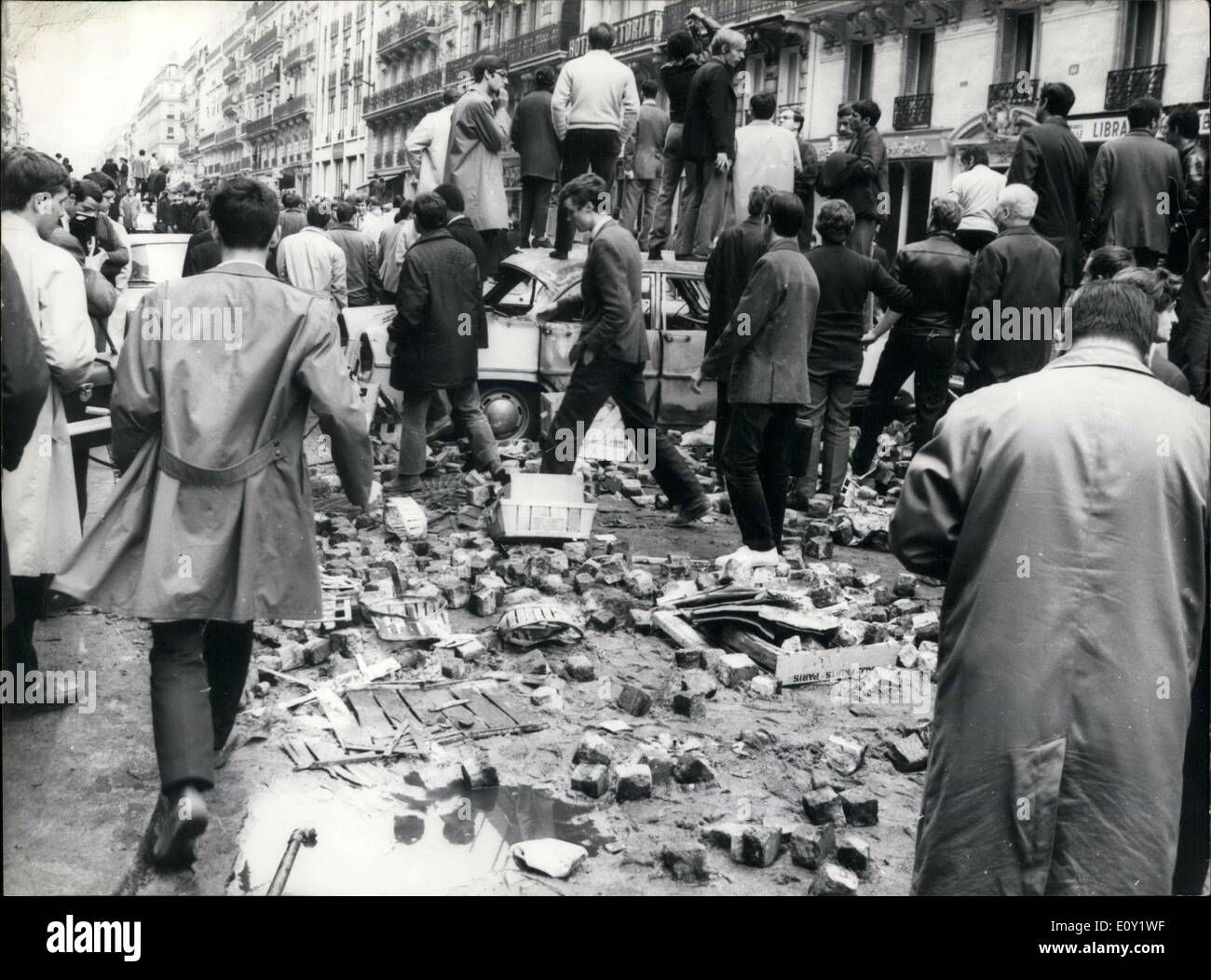 11 mai 1968 - 367 blessés, 54 hospitalisés dans un état grave Banque D'Images