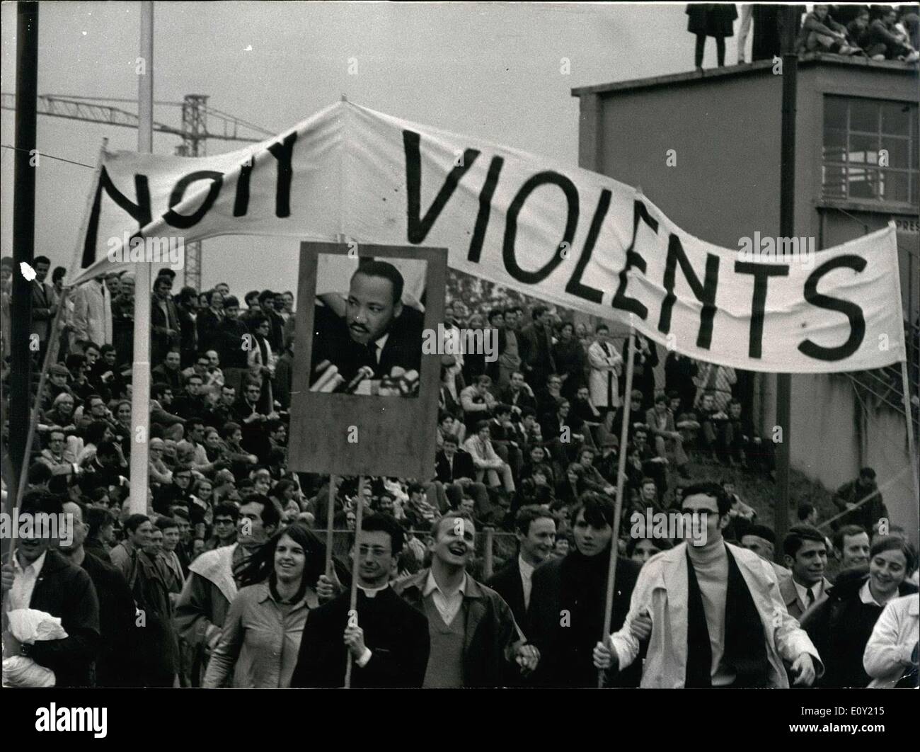 28 mai 1968 - Faire de l'image de bannière avec le Dr Martin Luther King, Jr. Banque D'Images