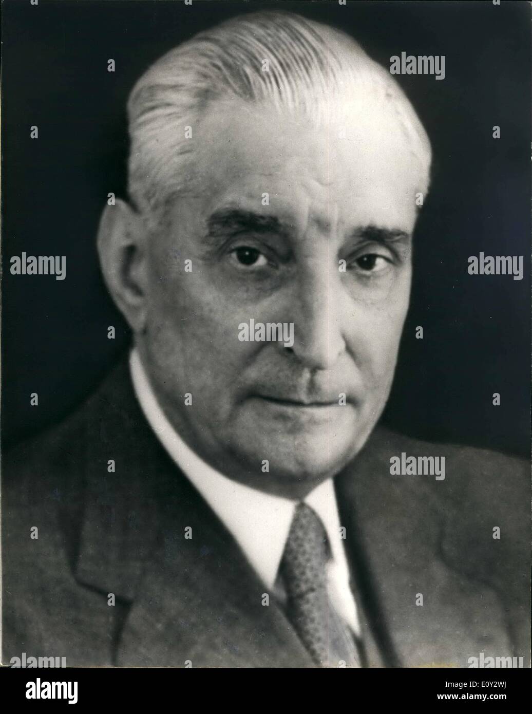 Septembre 09, 1968 - Dr Salazar le Premier ministre portugais luttant pour sa vie : Le Dr Antonio Salazar le 79 ans, Premier Ministre du Portugal Banque D'Images