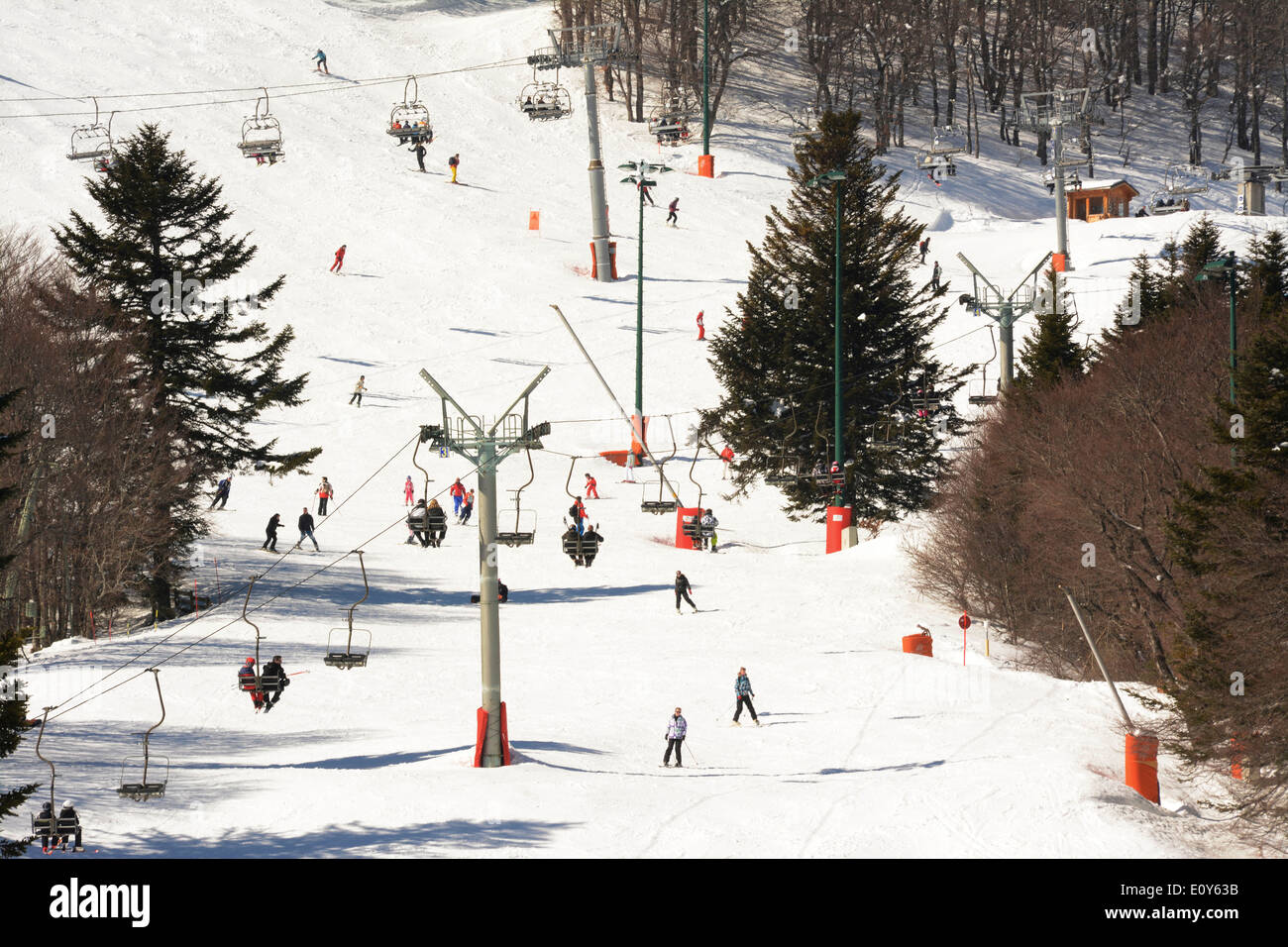 Station de ski Super Besse, Auvergne Parc national, France Banque D'Images