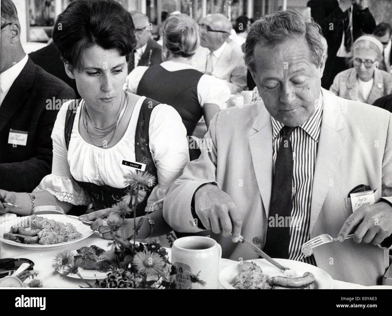 2 juillet 1969 - Munich, Allemagne - Professeur FEODOR LYNEN Banque D'Images